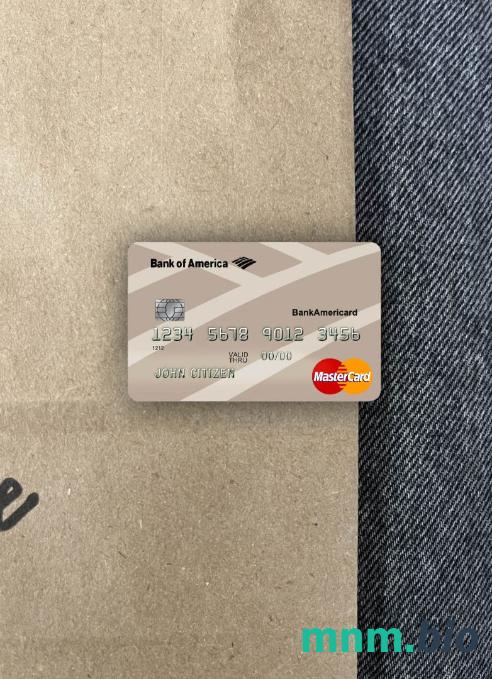 USA bank of America bank wygląd zdjęcia mastercard skan PSD + zdjęcie